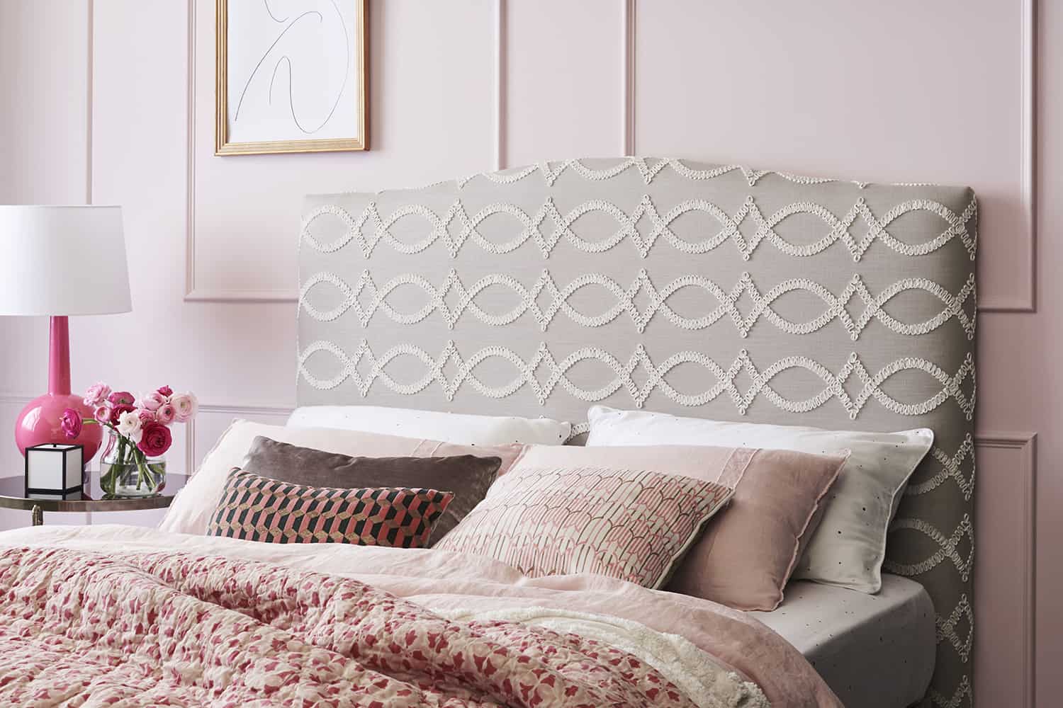 Valentine upholstered bedhead, Kate Space
