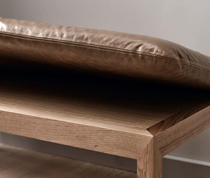 Reuben Benchseat Heatherly Design, Long Leather Bench Seat