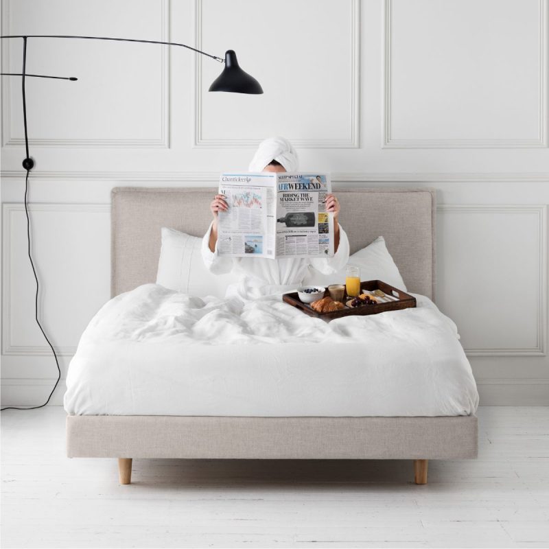 Readymade Rupert Bed in Husk Driftwood Linen
