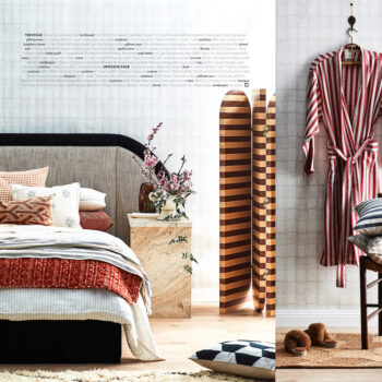 Inside Out magazine linen bed head October 2021