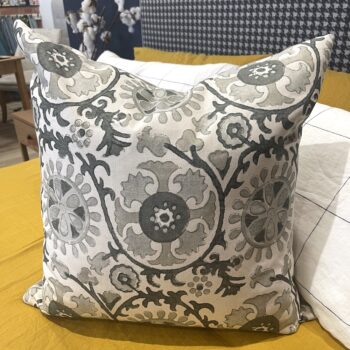 Two sided linen cushion