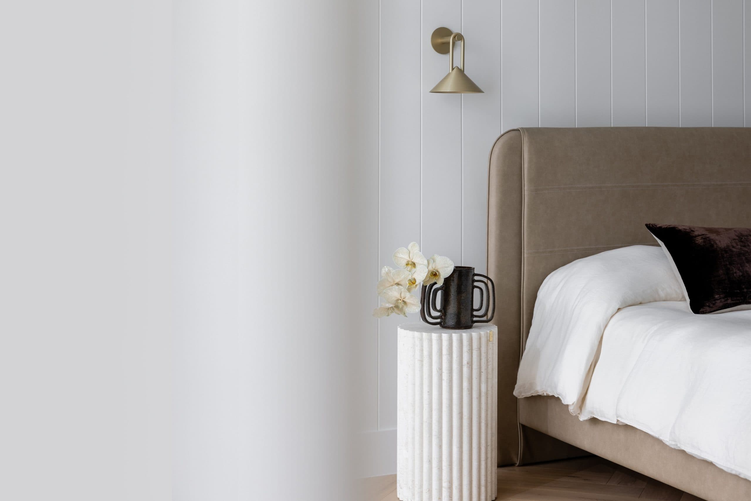 Readymade Maxwell Bed in Stone Vegan Leather - Image 8