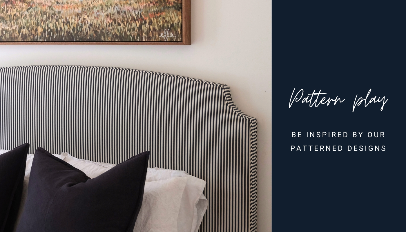 Heatherly Design be inspired by patterned upholstered bedheads