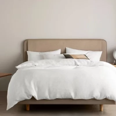 Readymade Maxwell Bed in Stone Vegan Leather