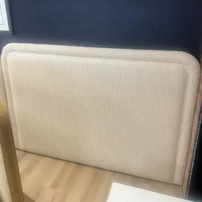 Queen Waldon bedhead in Anna Papyrus