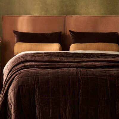 Aura Home - Velvet Bolster in Maple